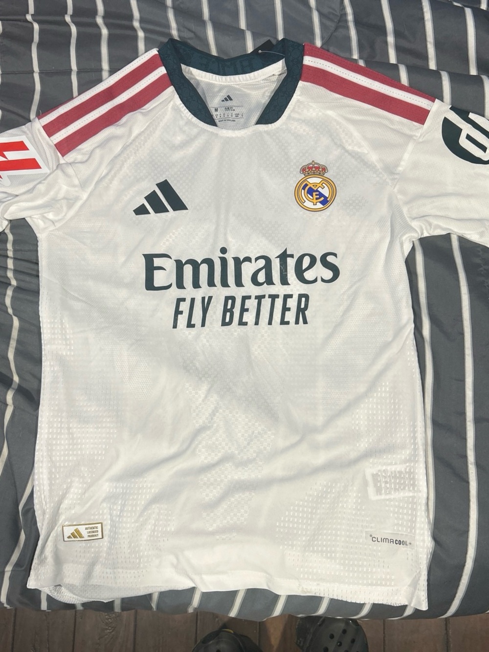 Adidas Mens Real Madrid Home Jersey - White with pink Accents